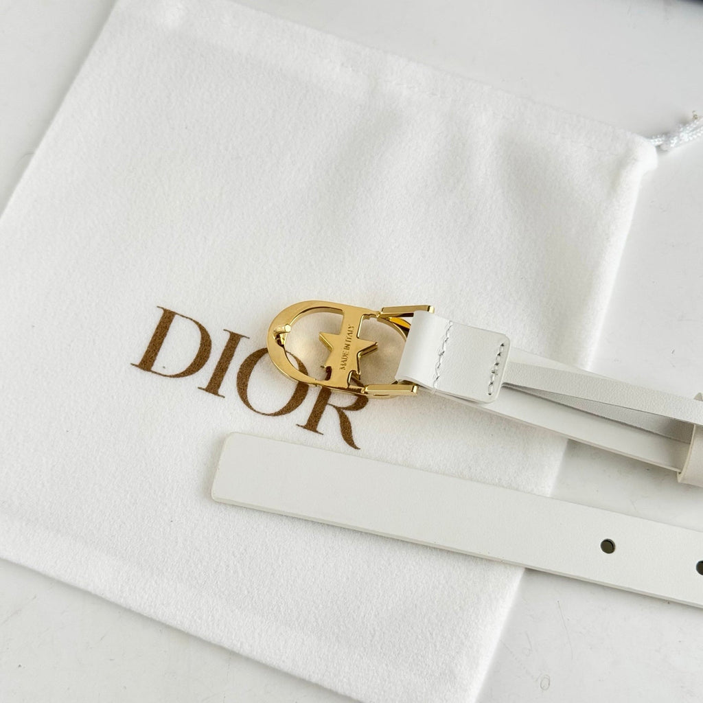 DIOR 25S BELT 20 MM IN WHITE CALFSKIN 564605