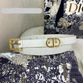 DIOR 25S BELT 15 MM IN WHITE CALFSKIN 559725